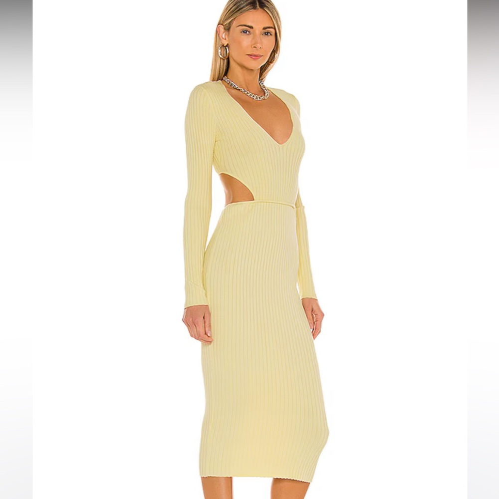NWT - CAMILA COELHO YELLOW DRESS Rosabella Midi Dress  REVOLVE